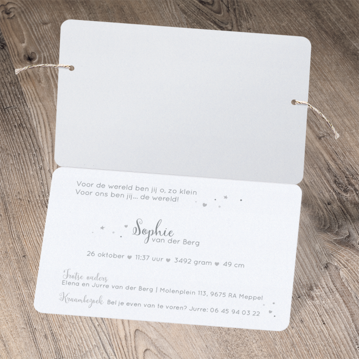 Geboortekaartje met waslijn - Afbeelding 5