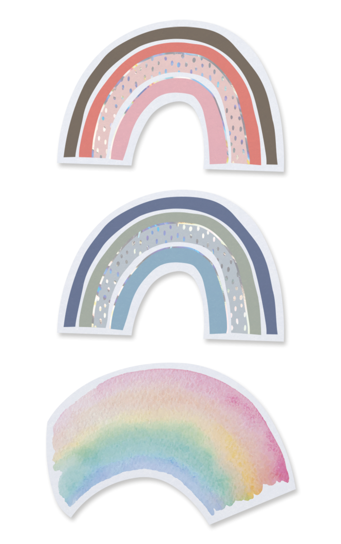 Geboortekaartje met trendy regenboog - Afbeelding 3