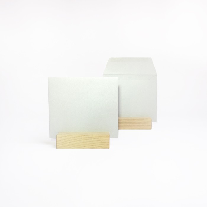 Enveloppe metallic wit - Afbeelding 2