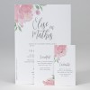 Huwelijkskaart in A5-formaat met roze aquarel