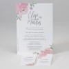 Huwelijkskaart in A5-formaat met roze aquarel - Afbeelding 2