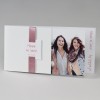 Blanco fotokaart met roze lint