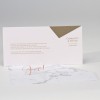 Huwelijkskaart in marmerlook met goud en roze - Afbeelding 2