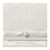 Huwelijkskaart vintage met strass steentjes en lint