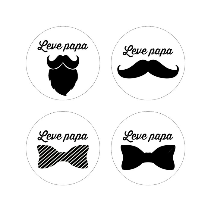 Ronde stickers 4 cm - Leve papa