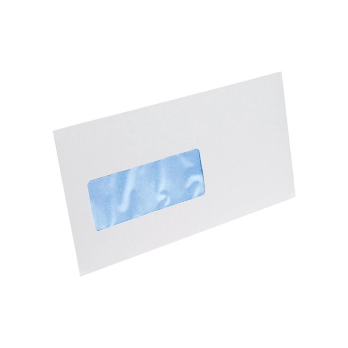 Enveloppen 110x220 mm - venster links - pakje van 25 stuks
