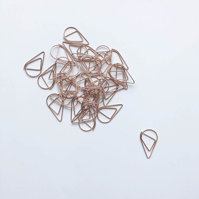Paperclips druppel rosé goud