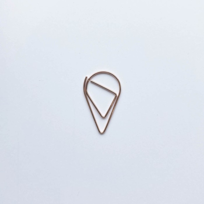 Paperclips druppel rosé goud - Afbeelding 2