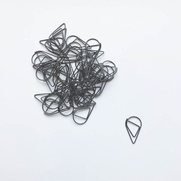 Paperclips druppel zwart
