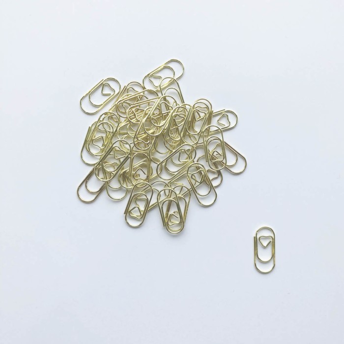 Paperclips mini hartje goud - Afbeelding 2