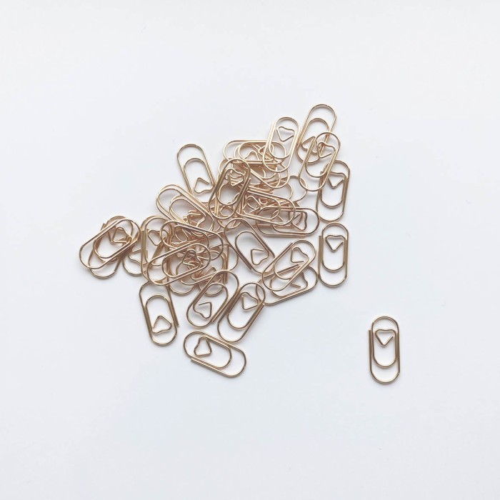 Paperclips mini hartje rosé goud