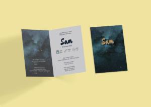 Sam  Invitation Mockup 